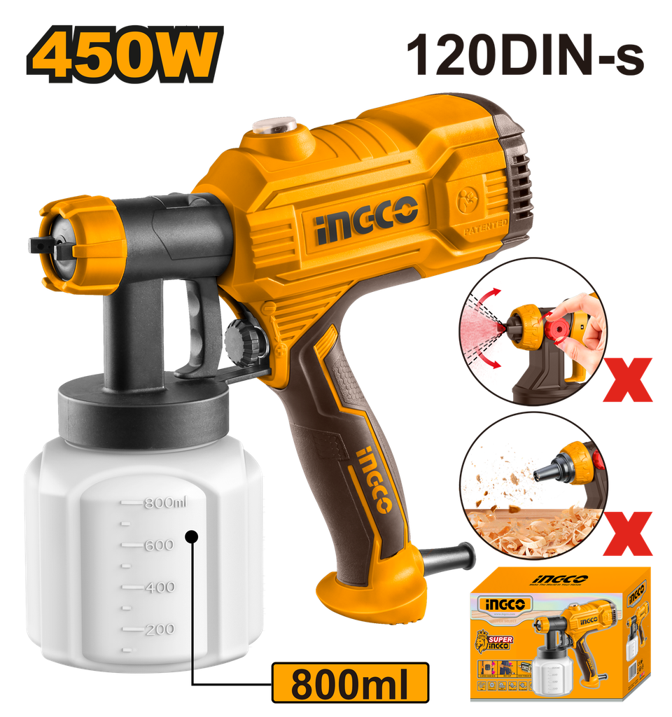 PISTOLA PINTAR 450W INGCO SPG3508