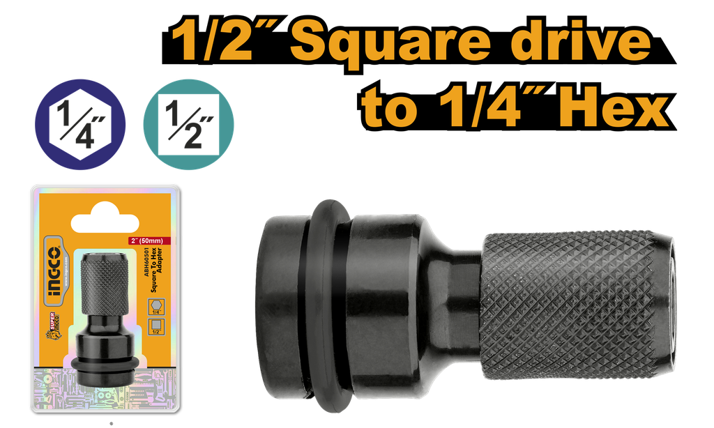 ADAPTADOR DE VASO CUADRADO A HEXÁGONAL INGCO ABH60501