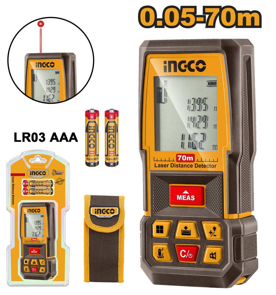 MEDIDOR DE DISTANCIA LASER INGCO HLDD0708