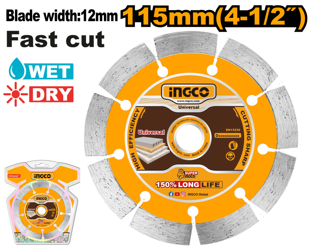 DISCO UNIV. SEGMENTADO 115 MM INGCO INGCO DMD0111513