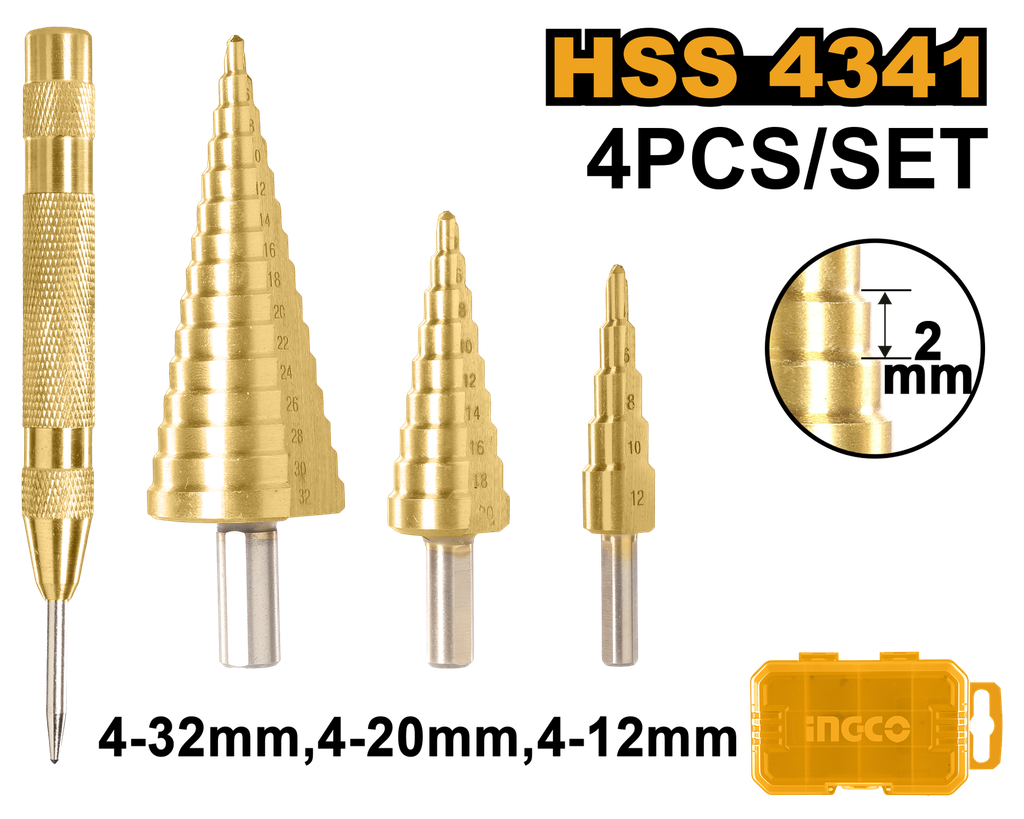 SET DE BROCAS ESCALONADAS INGCO AKSDS2041