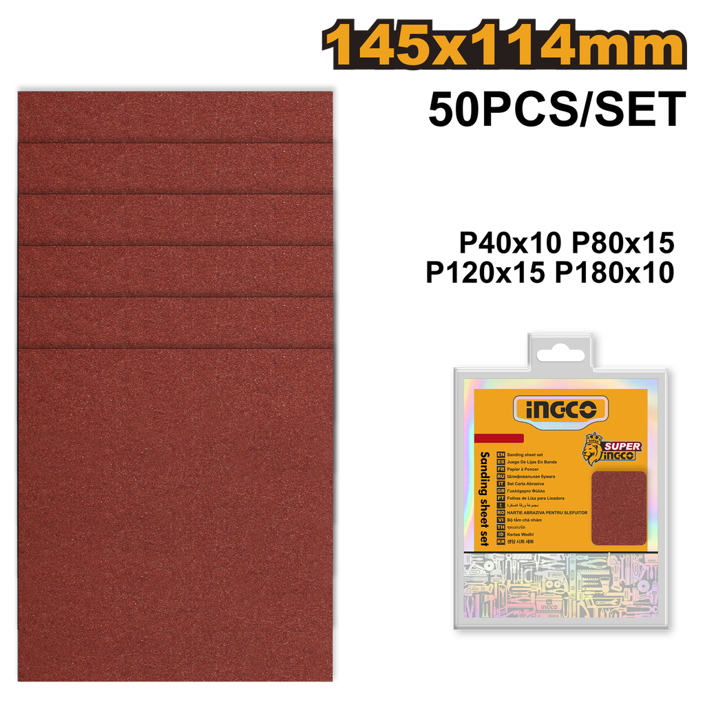 SET DE LIJAS INGCO AKFS1401021