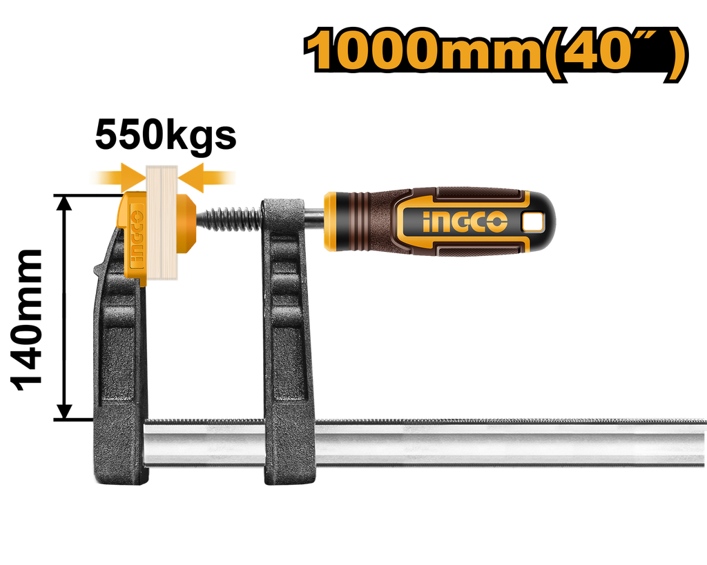 SARGENTO MONOMANUAL 50 X 1000 MM  INGCO HFC021404
