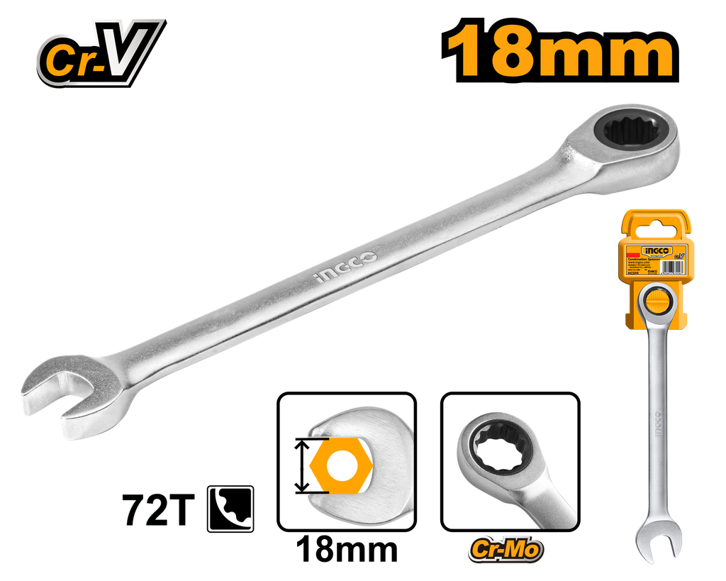 LLAVE COMBINADA 18MM INGCO HCSPAR181