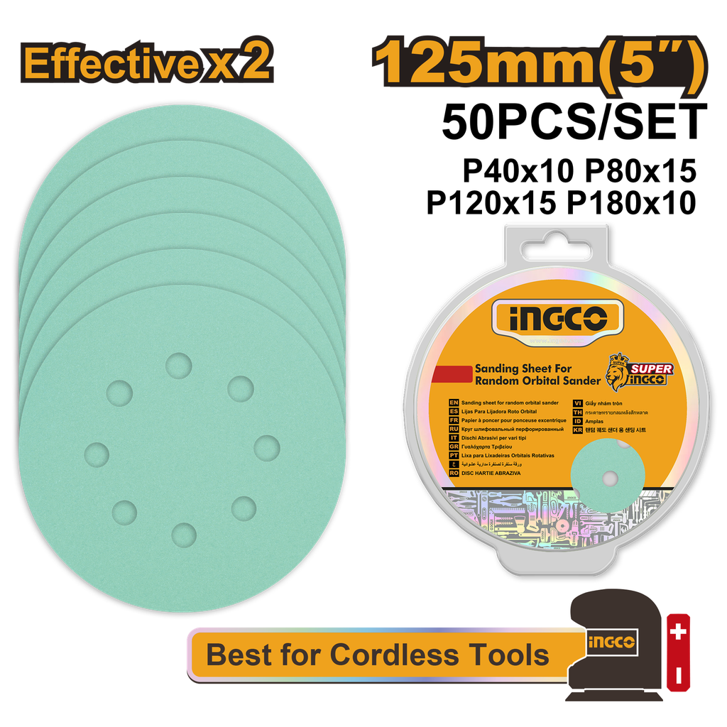 SET DE 50  LIJAS  INGCO AKRS125050