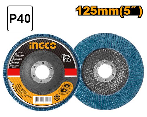 DISCO ABRASIVO LAMINAS ZIRCONIO 125 P40  INGCO FDZ1251