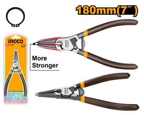 ALICATE ARO SEEGER EXTERIOR RECTO 180 MM  INGCO HCCP261801