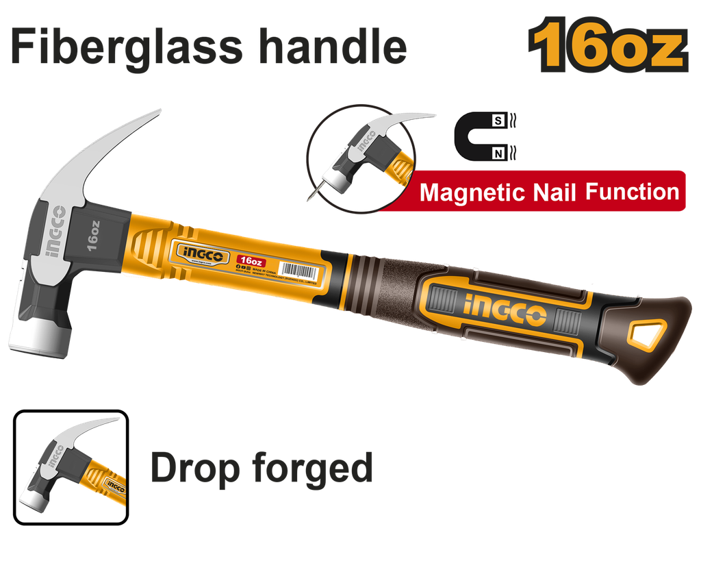 MARTILLO DE OREJAS 450 G  INGCO HCH81016