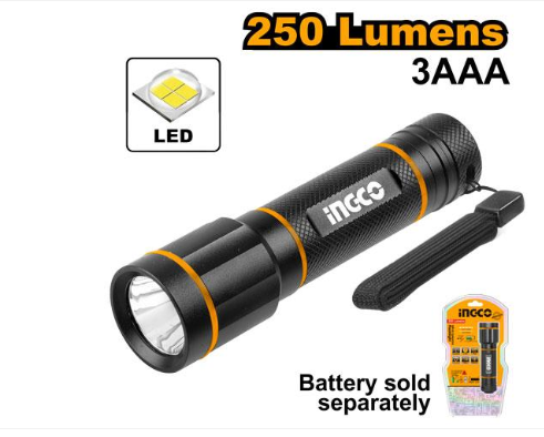 LINTERNA LED 3W 250 LUM  INGCO HFL013AAA58