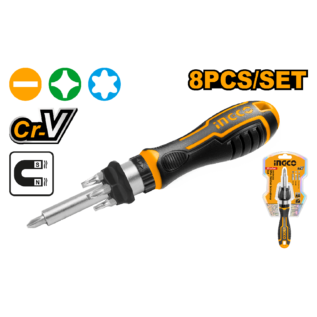 DESTORNILLADOR 8 EN 1   INGCO AKISD0808