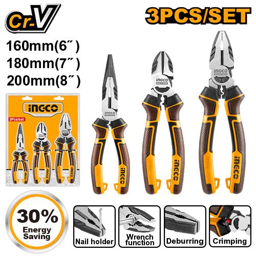 SET ALICATES 3 PCS PRO INGCO HKHLPS2831