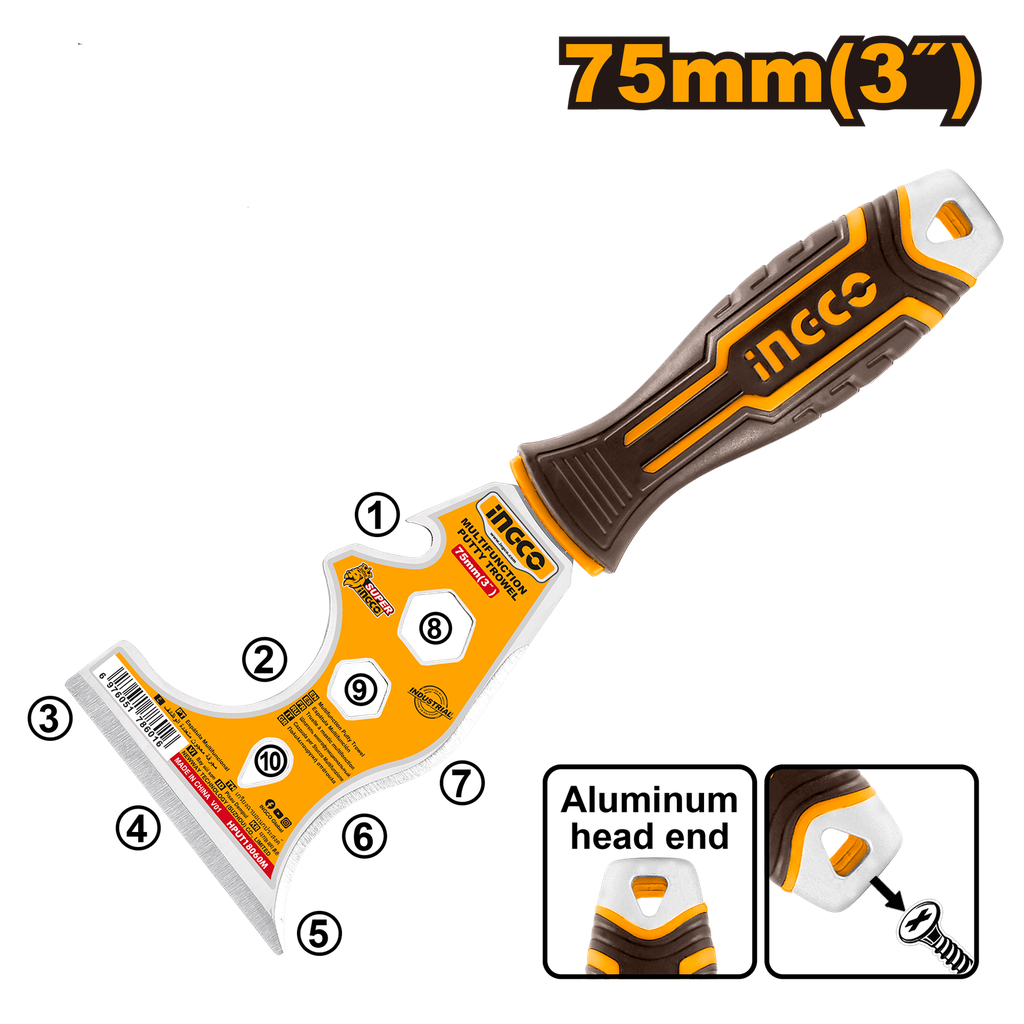 ESPATULA INOX MULTIFUNCION 60 MM INGCO  HPUT18060M