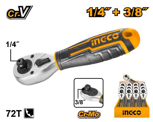 LLAVE CARRACA  1/4 - 3/8  INGCO HRTH081438