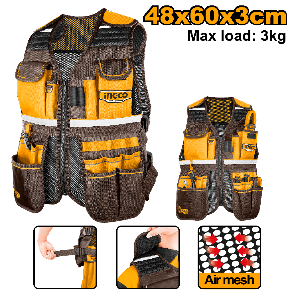 CHALECO PORTAHERRAMIENTAS  INGCO HTVT09028