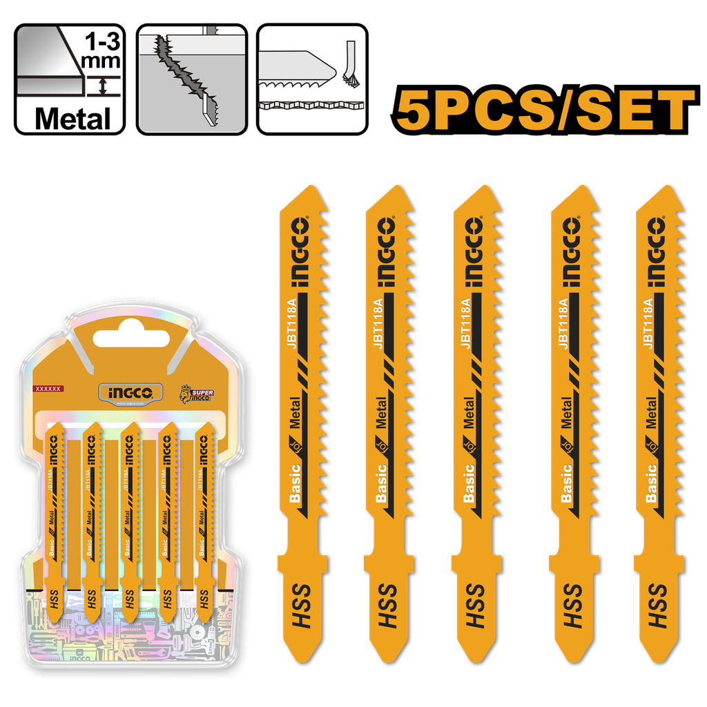 BLISTER 5 SIERRAS CALAR PARA METAL INGCO JBT118A