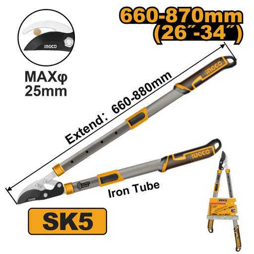 [HLTS7401] [1344] TIJERA DOS MANOS TELESCÓPICO INGCO HLTS7401