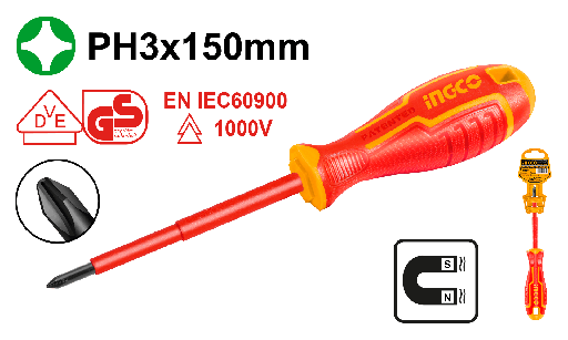 [HISD81PH3150] [1295] DESTORNILLADOR ELECT. PHILLIPS PH3 X 150mm INGCO HISD81PH3150