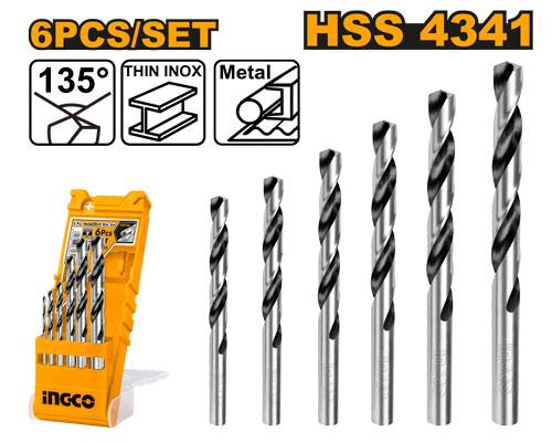 [AKD1055] [0284] SET BROCAS 6 PCS PARA METAL  INGCO AKD1055
