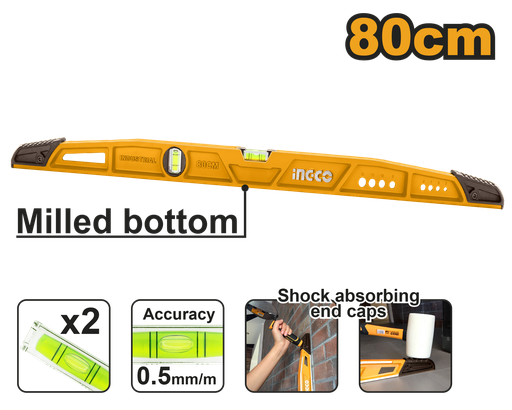 [HBSL08080] [1335] NIVEL ANTICHOC 80 CM INGCO HBSL08080