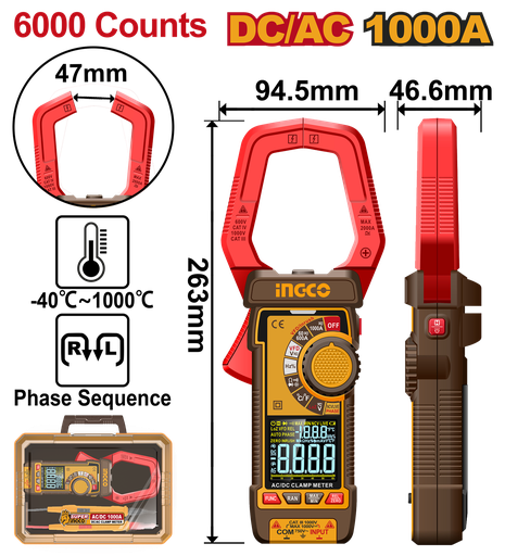 [DCM610002] [0352] PINZA AMPERIMETRICA INGCO DCM610002