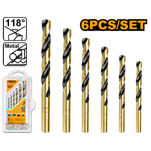 [AKDB1065] [0283] SET BROCAS 6 PCS HSS PARA METAL INGCO AKDB1065