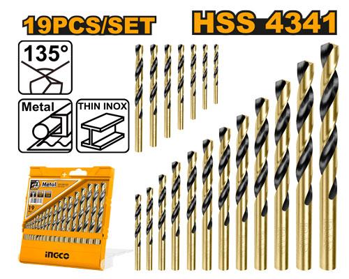 [AKDB1195] [0286] SET BROCAS 19 PCS PARA METAL HSS INGCO AKDB1195