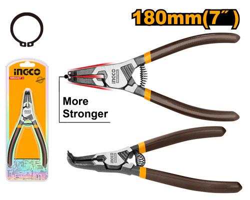 [HCCP261802] [0780] ALICATE ARO SEEGER EXTERIOR ACODADO  180 MM INGCO  HCCP261802