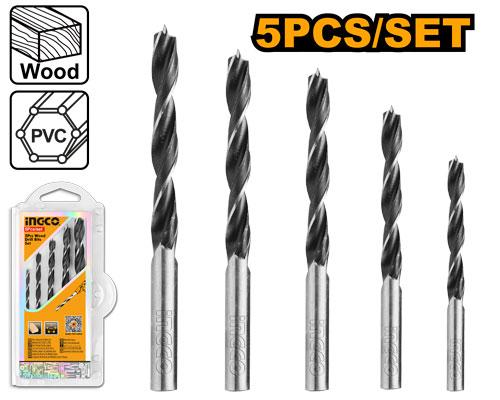 [AKDB5055] [0287] SET BROCAS 5 PCS PARA  MADERA INGCO AKDB5055