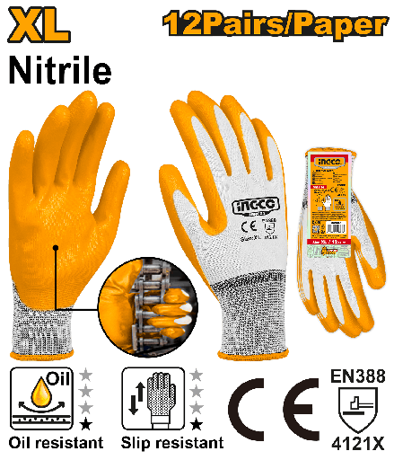 [HGNG04] [1448] GUANTES NITRILO TALLA-XL INGCO HGNG04