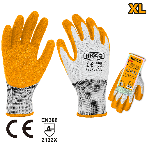 [HGVL06] [1071] GUANTES LATEX TALLA-XL   INGCO HGVL06