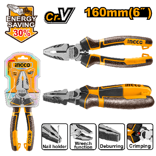 [HHCP28160] [1051] ALICATE UNIVERSAL 160MM  INGCO HHCP28160