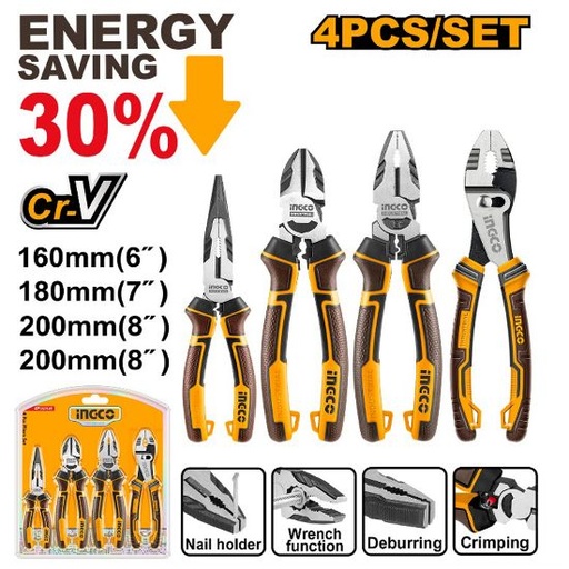 [HKPS28468] [1089] SET ALICATE 4 PCS  INGCO HKPS28468