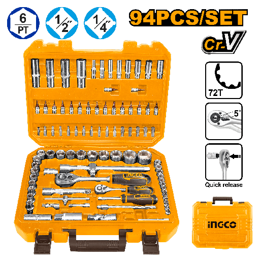 [HKTHP21421] [0058] MALETA HERRAMIENTAS 142 PCS  INGCO HKTHP21421