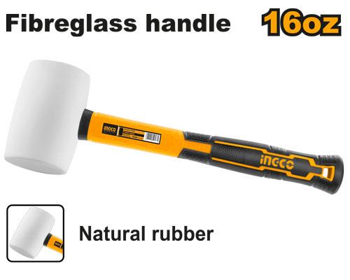 [HRUH8916] [0587] MAZA DE GOMA BLANCA 450G  INGCO HRUH8916