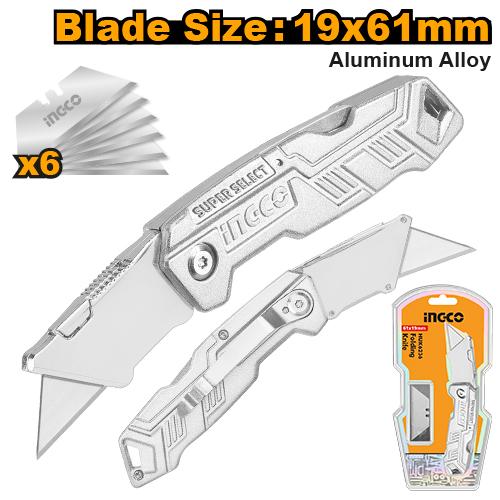[HUK6236] [0127] CUTTER MANUAL HOJA TRAPEZOIDAL   INGCO HUK6236