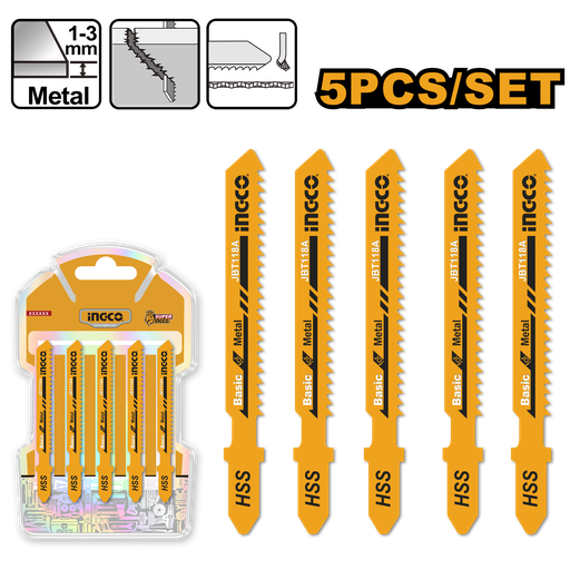 [JBT118A] [1260] BLISTER 5 SIERRAS CALAR PARA METAL INGCO JBT118A